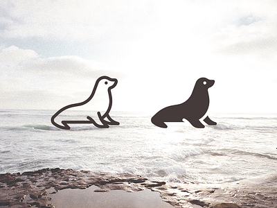 Seal icon: line and filled versions animal icon icon set icons ios linear ocean sea seal sealife seashore water