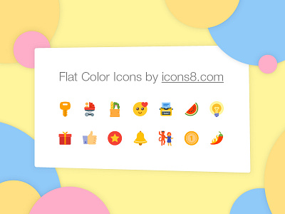 Huge set of 5,400+ flat color icons