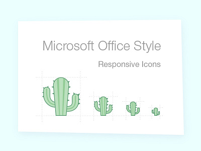 Responsive color icons cactus color flat free freebie icon icons plant responsive set ui