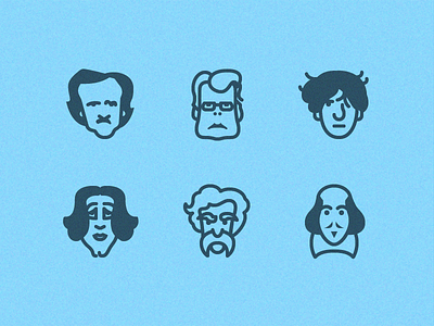 Writers in 50 px flat free freebie icon icons ios literature portrait set ui writer writers