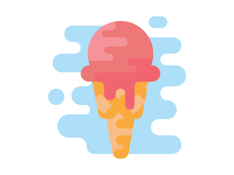 Ice Cream animation design flat gif hot ice cream melting motion pastel summer sweet taste