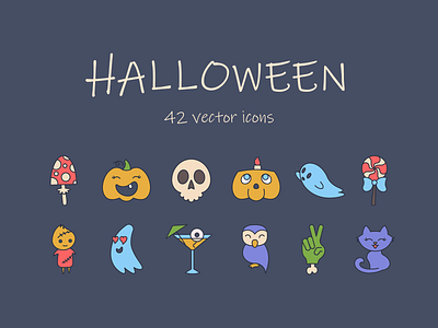 Halloween freebie set free freebie ghost halloween icon icons pumpkin set skull spooky trick or treat vector