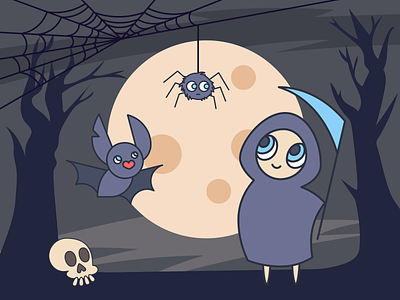 Happy Halloween bat death free freebie halloween icon icons set skull spider spooky trick or treat