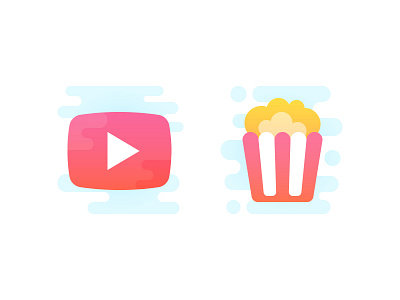 After Work cute film icon iconography icons movie pop corn popcorn vector video watching youtube