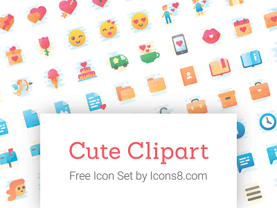 Free Cute Clipart Icon Set