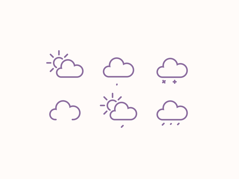 Animated weather icons animated animation cloud cloudy icon icons motion rain snow storm sun weather