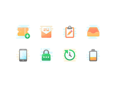 Cute clipart icons cute design free freebie icon iconography icons password set smartphone ticket vector