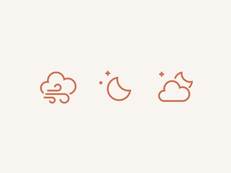 Animated Weather Icons animated animation day icon icons motion night storm sun weather wind windy
