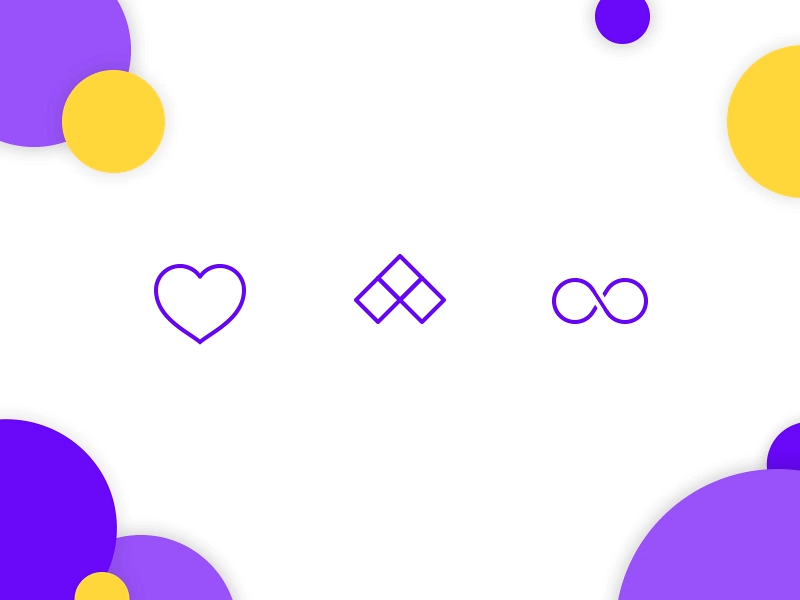 Unusual animated loaders animated animation heart icon iconography icons infinity loader motion set spinner vector