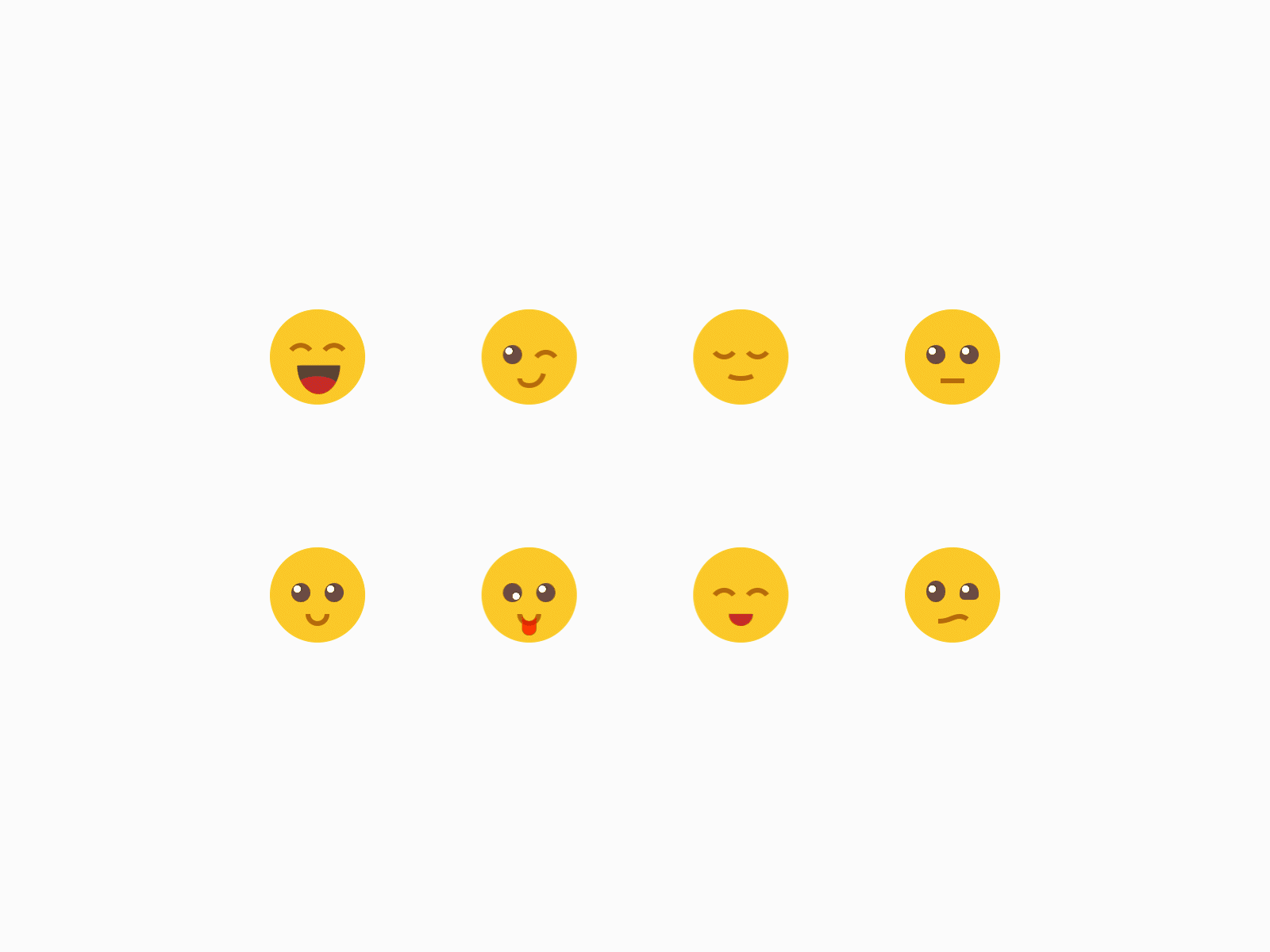 Animated Color Emoji animated animation emoji emoticon emotion icon icons lol motion smile smiley wink