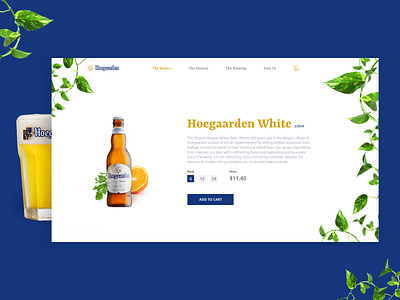 Daily UI Challenge - E-commerce Shop Item beer dailyui ecommerce orange plants product page website