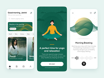 Perfect time for yoga app branding clean design illustration mobileapp splash ui userexperience vector yogapp