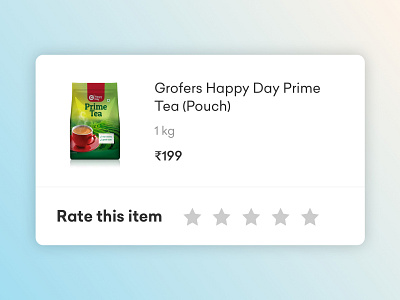 Product Rating card design grofers product product details ratings star ui