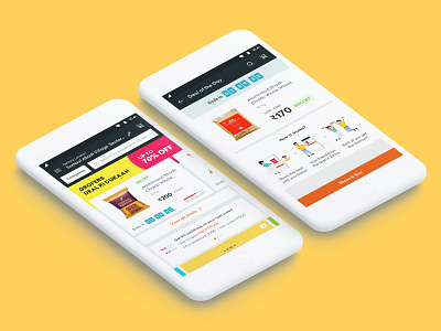 Group shopping app benefits branding clean design grofers illustration offers savings ui ui ux ux