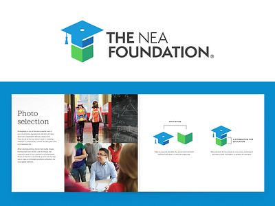 The NEA Foundation - Rebrand brand guide brand identity education logo moodboard rebrand redesign stationery