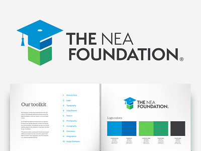 The National Education Foundation - Rebrand brand identity logo