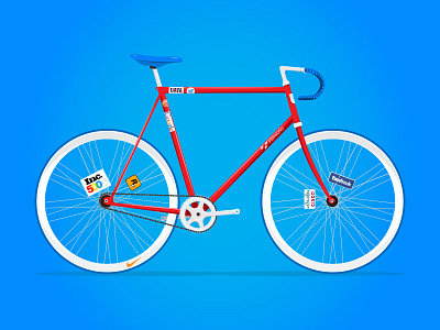 The Company Ride bicycle bike fixed gear fixie illustrator vector