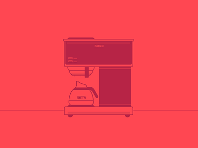 The Sacred Machine coffee flat illustrator line vector