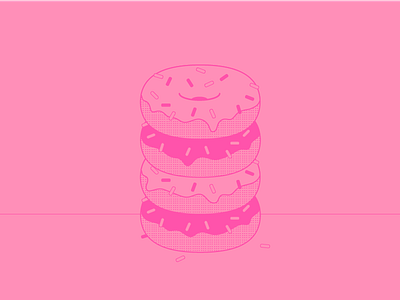 Fridays at the office donut donuts flat illustrator pink vector