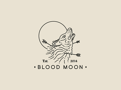 Blood Moon arrows illustration illustrator line moon wacom wolf