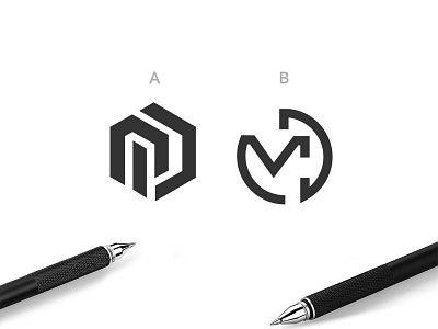 MD monogrom (Hexagon & Circle) circle cirkel hexagon letters md md letter monogram monogram design sketch