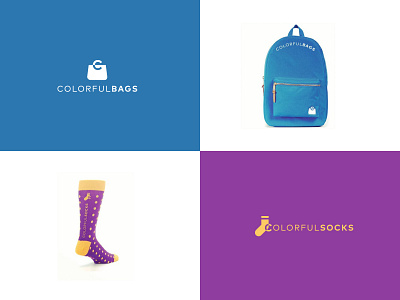 Colorful bags and socks colorful logo colorfulbags colorfulsocks logo design logo icon logodesigner