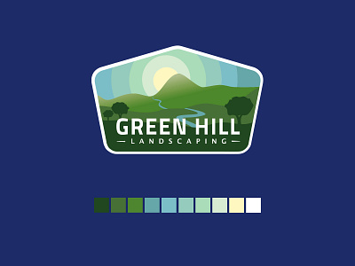 Green Hill - Logo badge Design