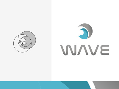 Wave logo blue brand branding circle logo platina wave waves