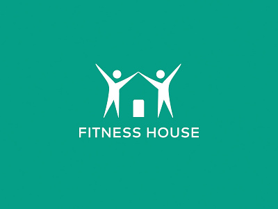 Fitness House fit fitness healthy home house icon logo move moving