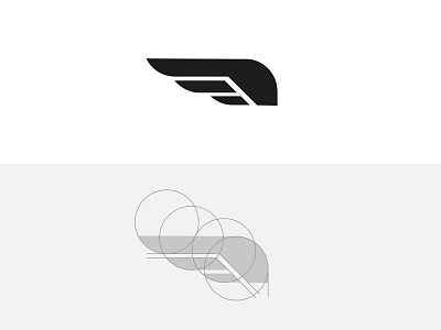 Wing brand grid icon logo logo grid minimal minimalism wing wing logo