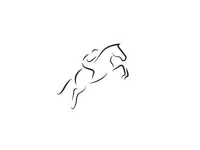 Horse Rider 🏇 design horse horse rider icon line art line design logo logo design rider