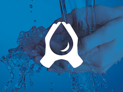 Hands+Water blue drop hands icon logo logo design sea washing water water drop