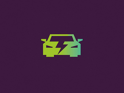 Electric Car car eco electric green icon logo logo design thunder