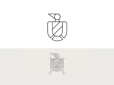 Eagle Crest Grid design draw grid grids icon icon design logo logo design path