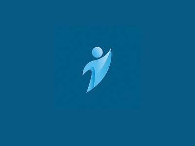 Power! blue gradient icon logo logo design power strong