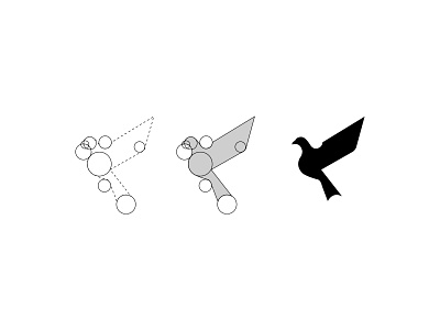 Bird Logo (Grid) animal bird bird logo birds goldenratio grid grid design grid logo lines vogel