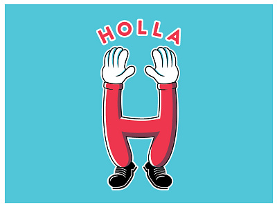 Holla! holla illustration lettering