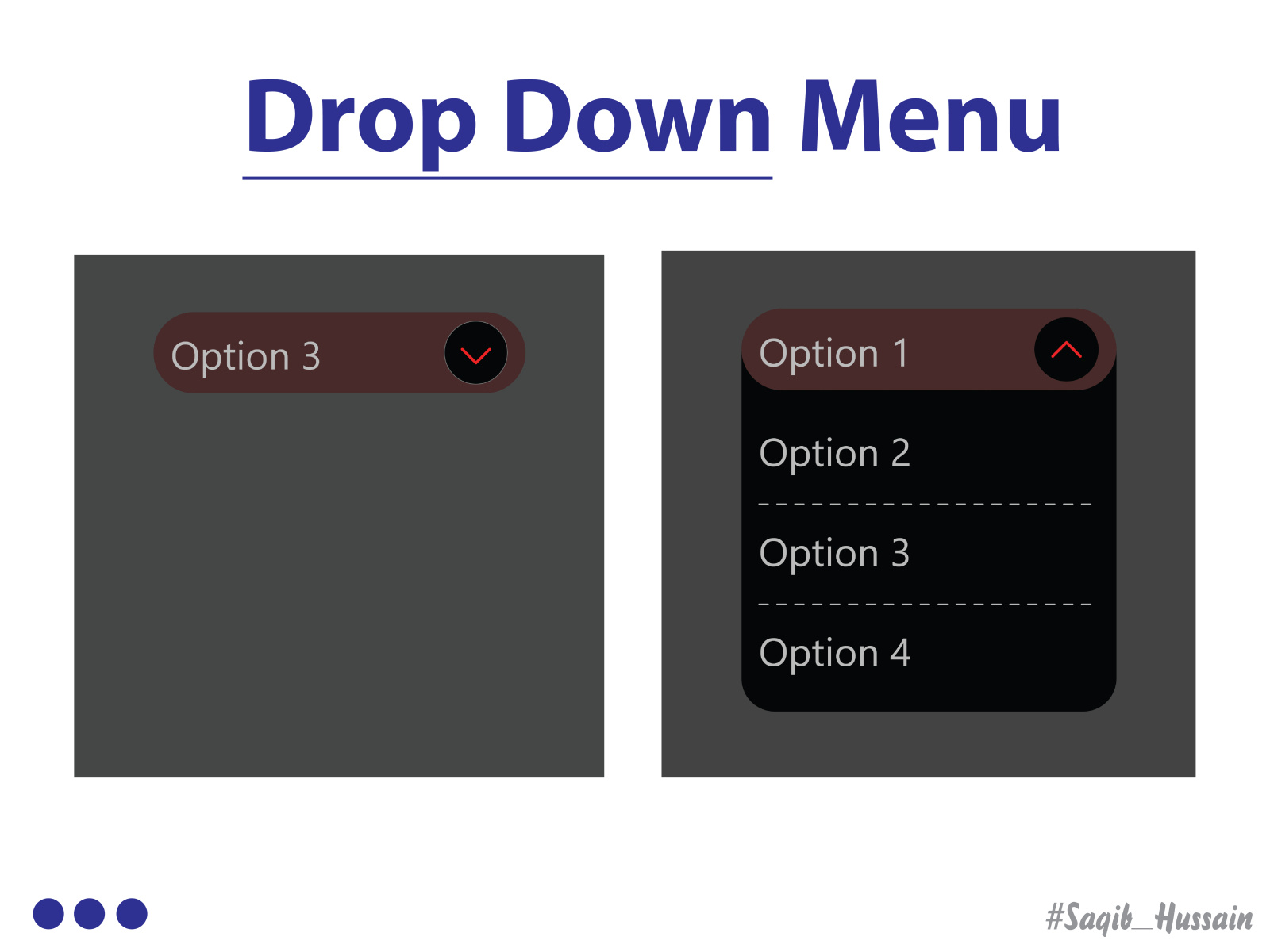 Drop Down Menu by Saqib hussain on Dribbble