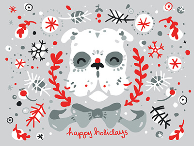 Happy Holidays – Go dawgs! bulldog card festive holidays uga