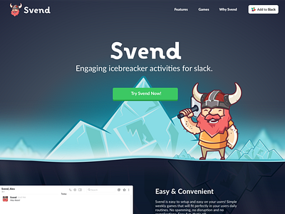 Svend for Slack app branding concept design identity slack