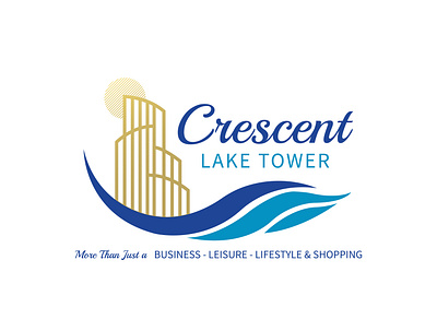 CRESENT LAKE TOWER branding design illustration typography vector