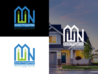 AWAN PROPERTIES branding design illustration logo vector