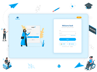 Educave Log In branding design graphic design icon illustration logo typography ui ux vector