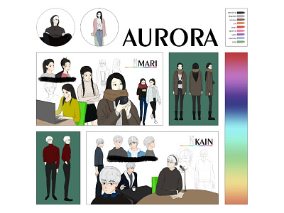 Webtoon / AURORA graphic design illustration synesthesia webcomic webtoon