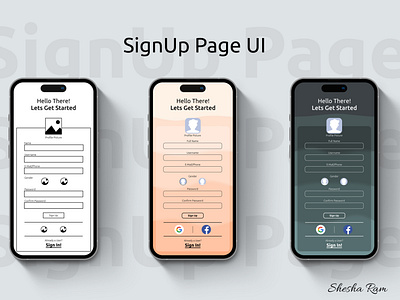 Sign Up Page UI