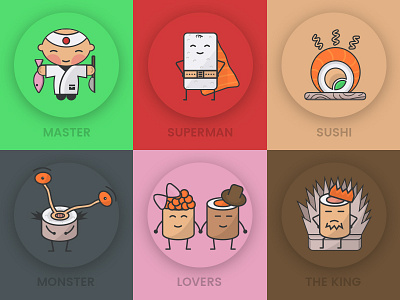 Free sushi icons color food free freebie icons illustration psd superman sushi ui vector web