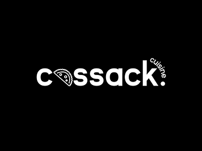 Cossack Cuisine B&W. branding design goodtype graphic design icon illustrator logo modern typography vector