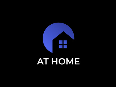 AT Home Logo Design applogo branding businesslogo creative logo graphic design home logo logo logo design modern logo real estate logo unique logo