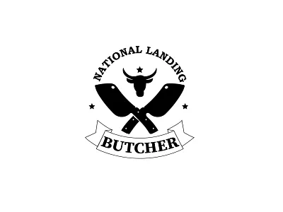 National Landing Butcher logo design app app logo branding branding logo butcher logo corporate logo creative logo design graphic design logo minimal logo modern logo vector vintage logo