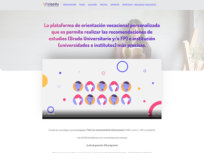 Viaedu is educational landing page design using elementor